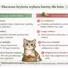 Porównanie karm dla kotów: wybieraj mięso, unikaj zbóż. Kluczowe kryteria wyboru karmy, by kot był zdrowy.