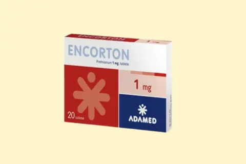 Opakowanie leku Encorton dla psa, zawierające 20 tabletek po 1 mg.