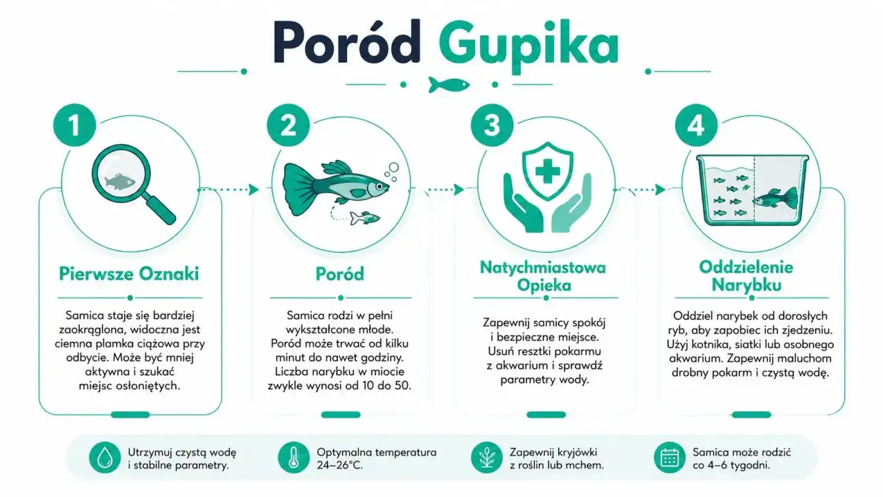 Gupik w ciąży - jak rozpoznać poród i zadbać o narybek?